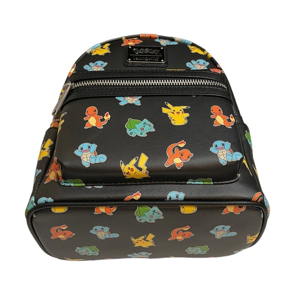 NEW Loungefly Pokemon Starters Black Mini Backpack Exclusive Design New With Tag - Picture 10 of 16